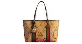 Palace x Gucci GG Jumbo Canvas Web Detail Tote Bag Beige