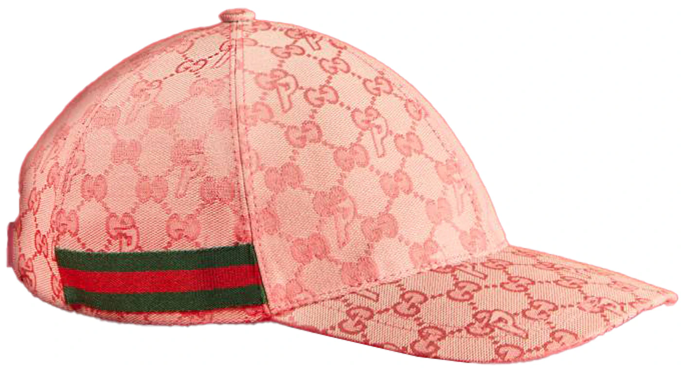 Palace x Gucci GG-P Canvas Baseball Hat Pale Pink - FW22 - US