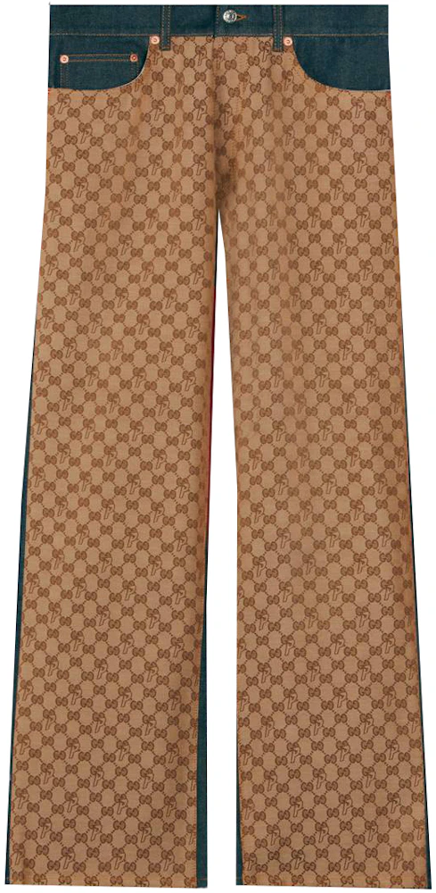 P Pattern Baggy Jeans - Steal Palace Gucci Gg - sac bandouliere gucci  interlocking g en cuir graine gris