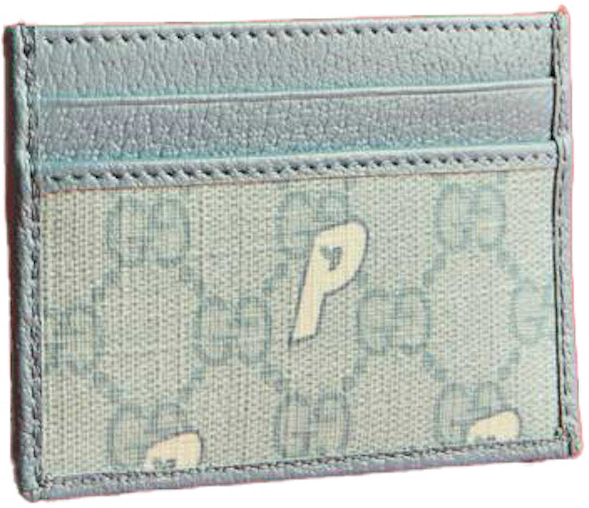 Ophidia GG Leather Card Holder in Blue - Gucci