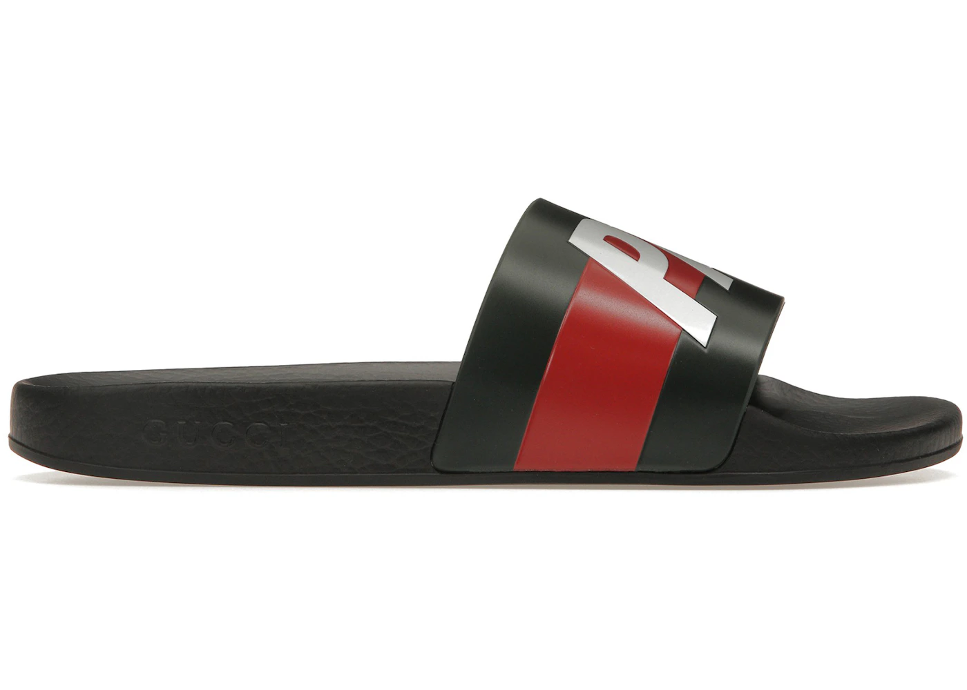 Palace x Gucci Logo Web Slide Sandal Black Men's 723353 9AAAF