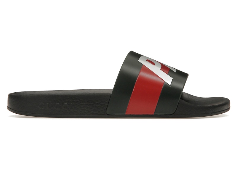 Pre-owned Gucci Palace X Logo Web Slide Sandal (women's) Sneakers In Black