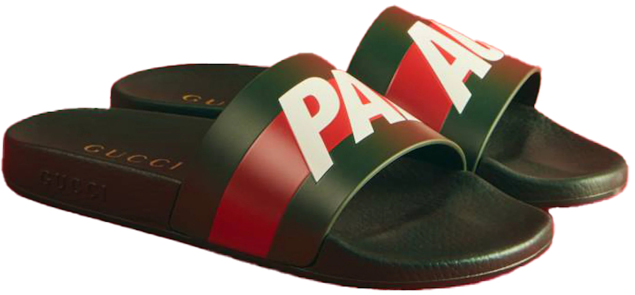 Palace x Gucci Logo Web Slide Sandal Black - 723353 9AAAF 8818 - US