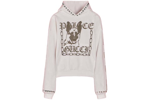 Palace x Gucci Felpa con borchie in jersey di cotone stampato OFF