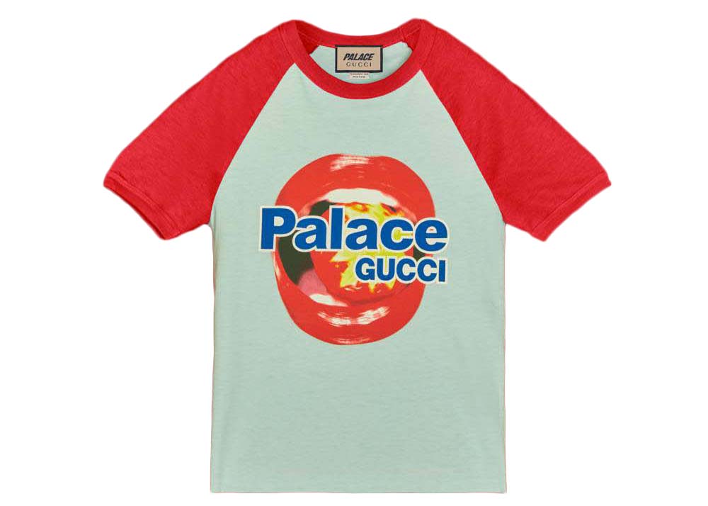 Palace x Gucci Printed Cotton Jersey T-shirt White