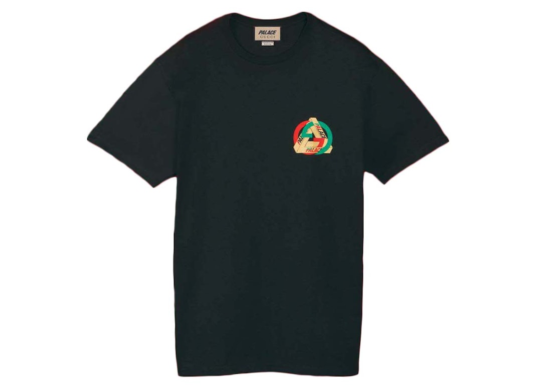Pre-owned Palace X Gucci Printed Heavy Cotton Jersey T-shirt Black