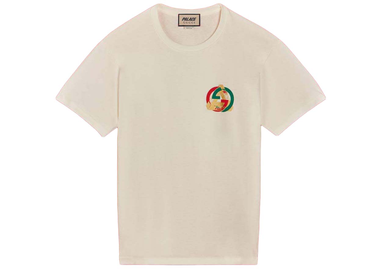 Palace x Gucci Printed Heavy Cotton Jersey T-shirt White - FW22 - US