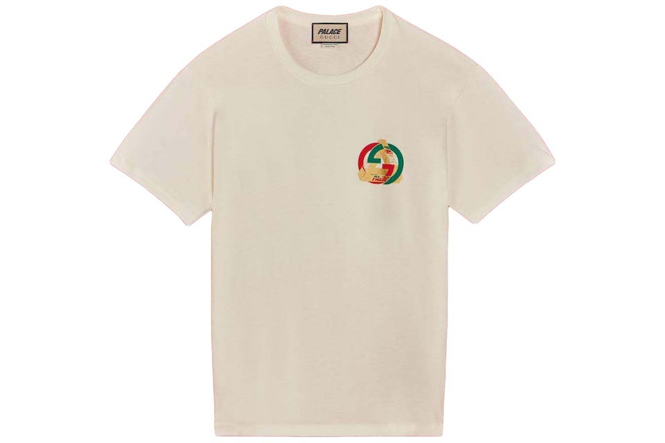 Palace x Gucci Printed Heavy Cotton Jersey T-Shirt White