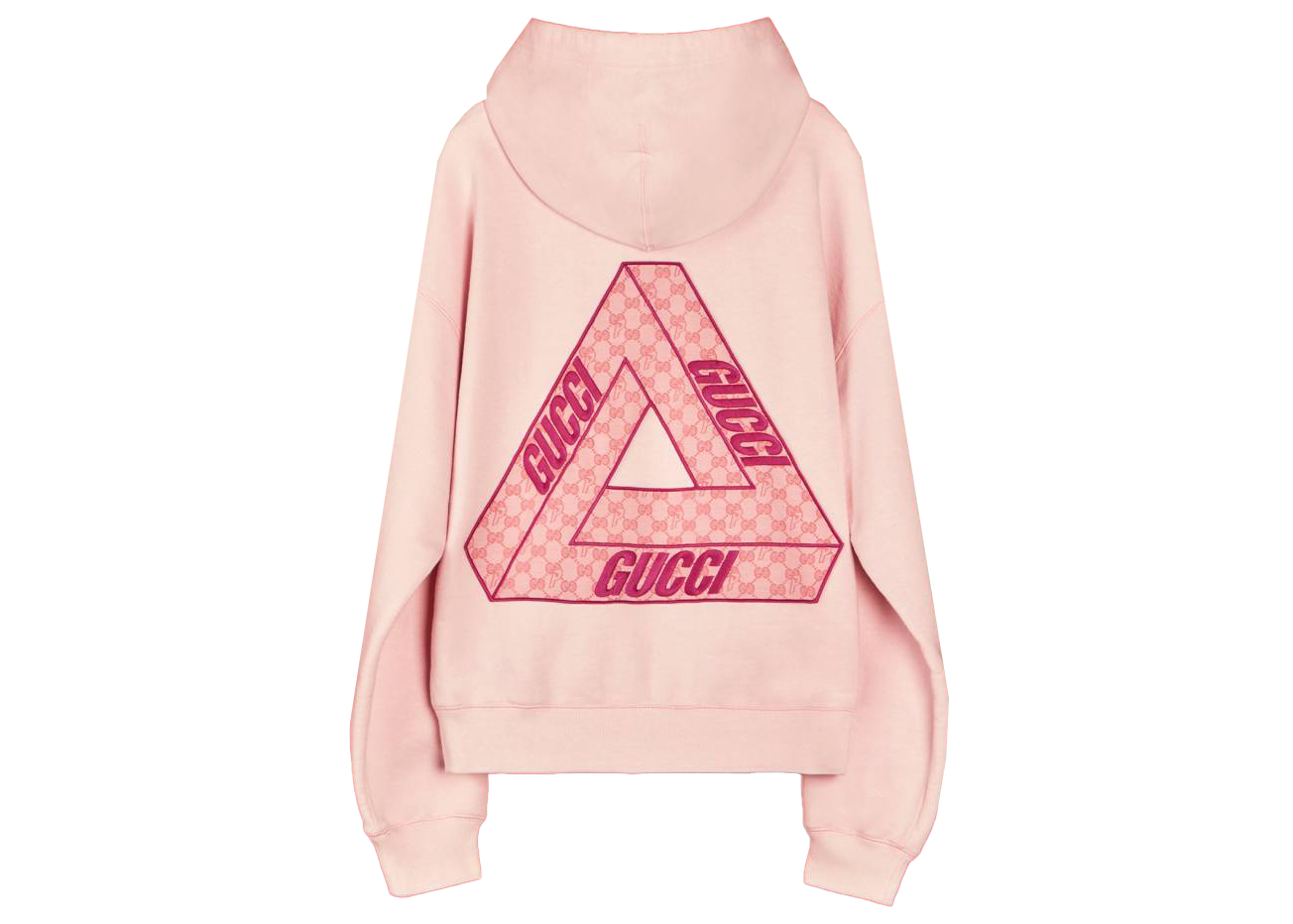 Palace x Gucci Tri-Ferg GG Patch Hoodie Parfait Pink
