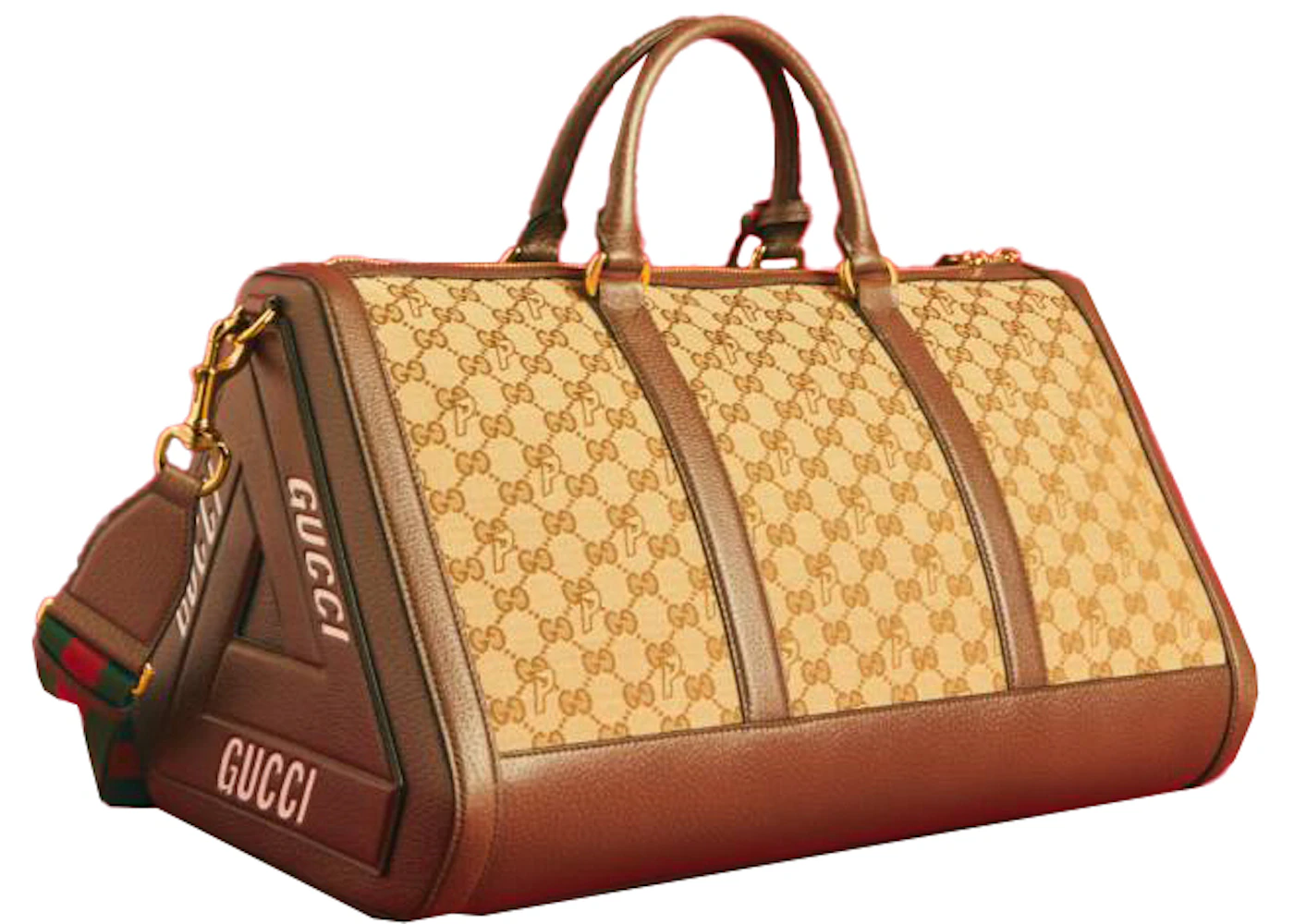 Palace x Gucci Triferg Canvas GG-P Duffle Bag Beige/Ebony in Canvas/Leather  with Gold-tone - US