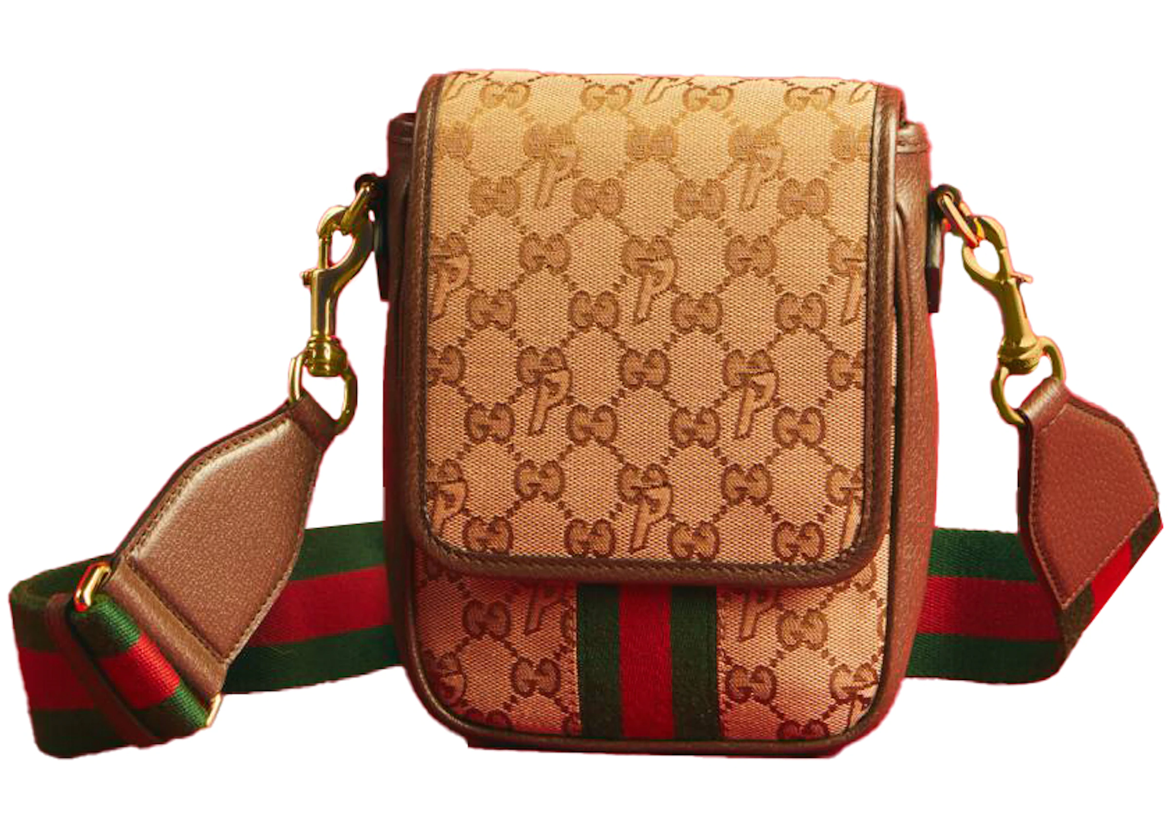 Verwarren Echter zien Palace x Gucci Web Canvas GG-P Messenger Bag Beige in GG Supreme Canvas/Leather  with Gold-tone - US