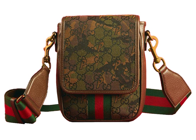 Palace x Gucci Web Canvas GG-P Messenger Bag Camouflage in GG