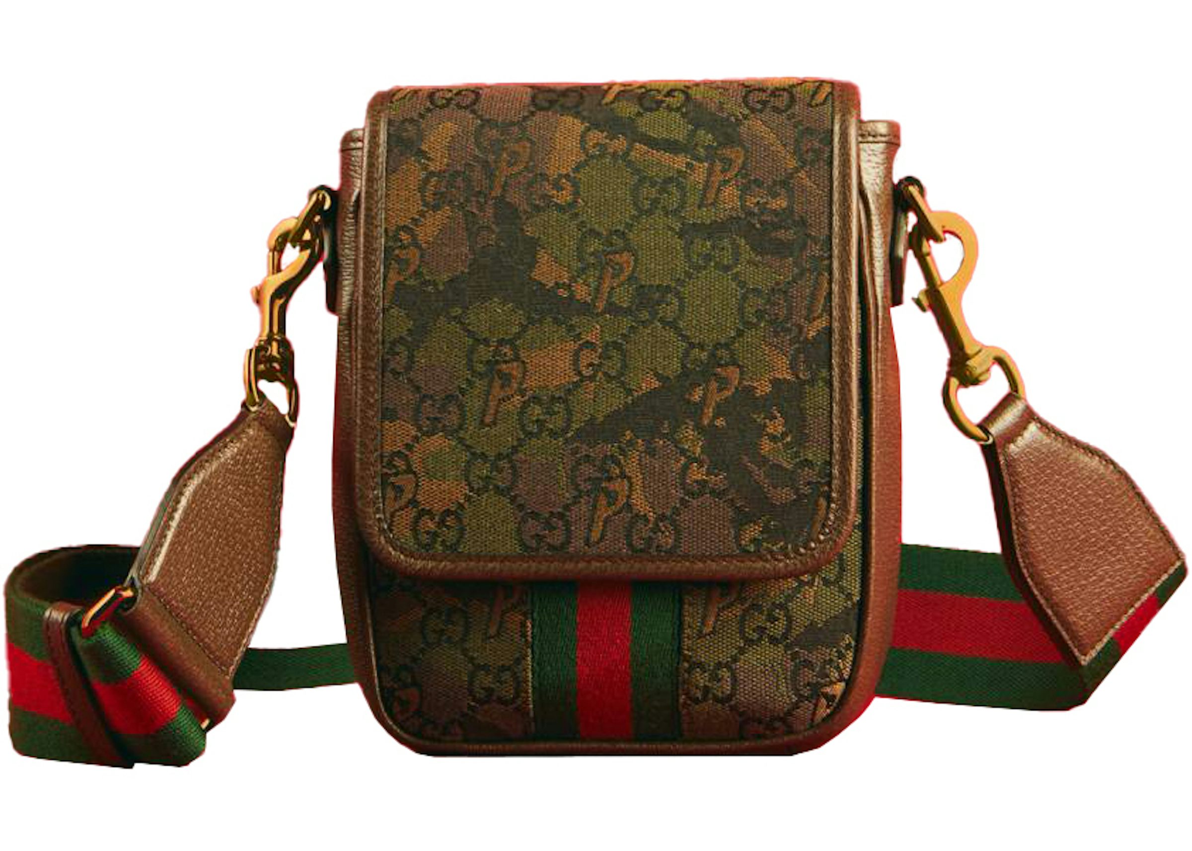 Palace x Gucci Web Canvas GG-P Messenger Bag Camouflage in GG