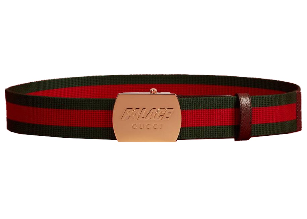Pre-owned Palace X Gucci Web Skater Belt Multicolor
