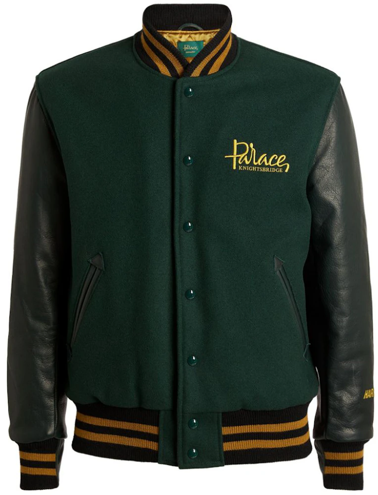 Palace x Harrods Golden Bear Varsity Jacket Green Men's - FW21 - US