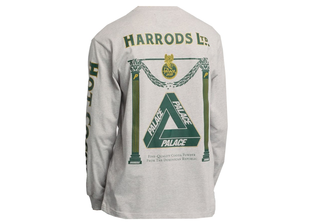 Pre-owned Palace X Harrods L/s T-shirt Grey