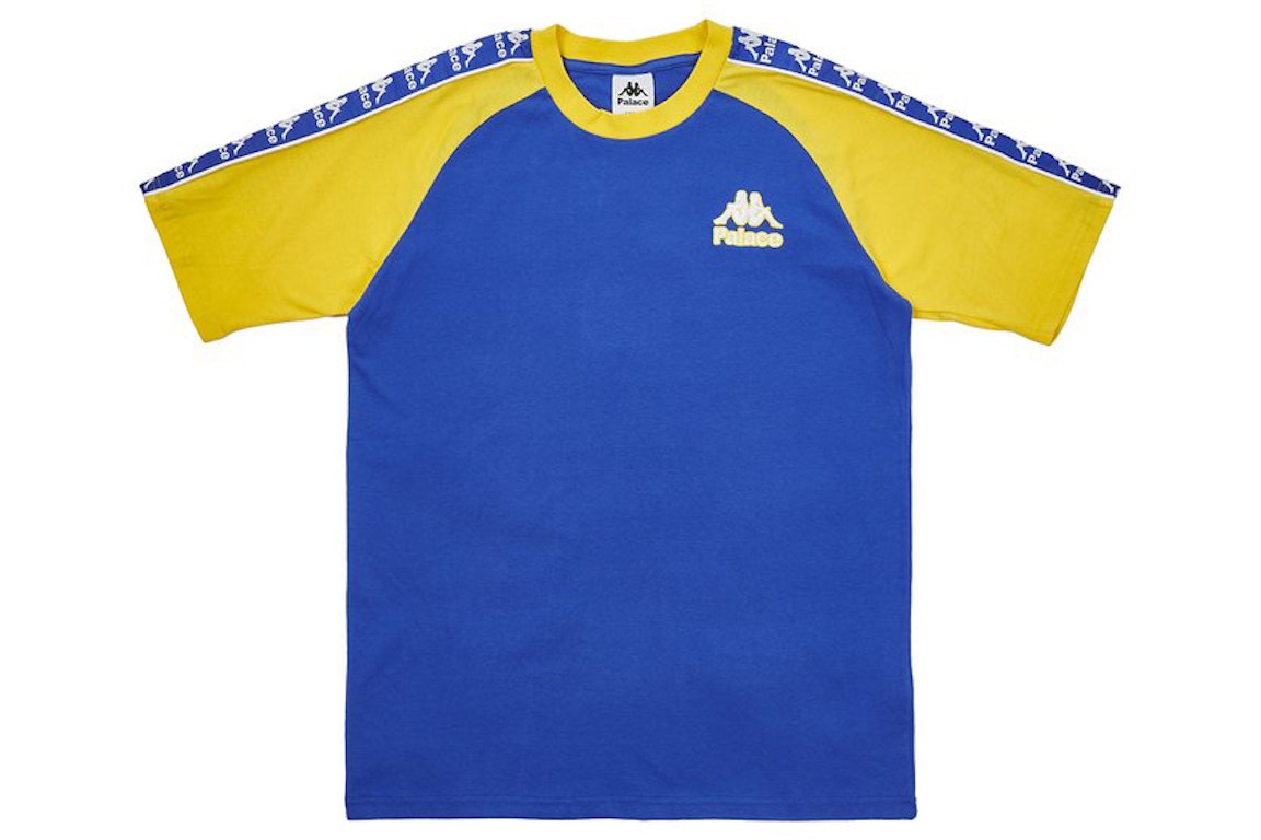 Pre-owned Palace X Kappa Classic Raglan T-shirt Blue/yellow