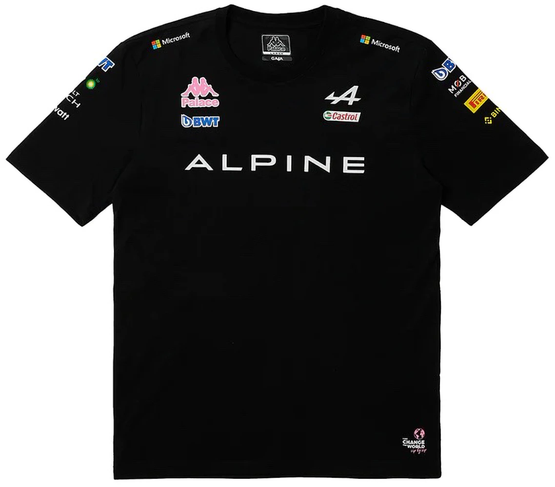 Palace x Kappa For Alpine T-shirt Black Men's - FW23 - US