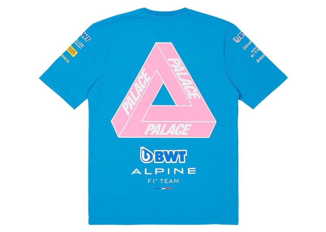 Pre-owned Palace X Kappa For Alpine T-shirt Blue