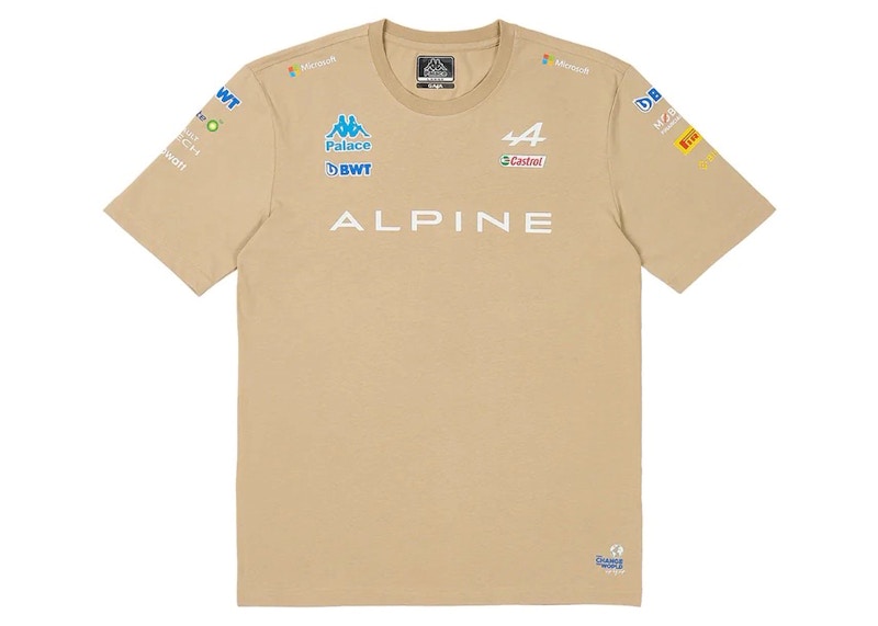 Palace x Kappa For Alpine T-shirt Tan Men's - FW23 - GB