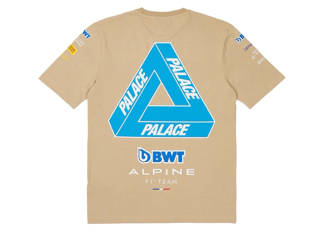 Pre-owned Palace X Kappa For Alpine T-shirt Tan