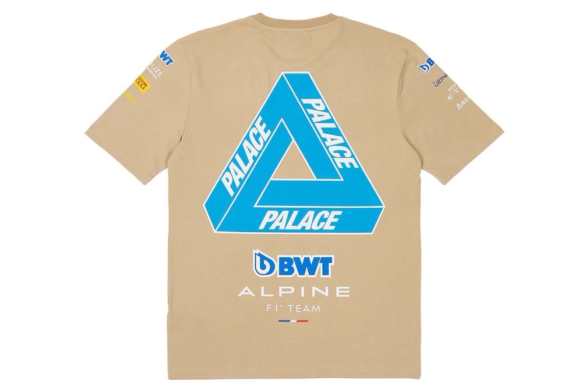 Pre-owned Palace X Kappa For Alpine T-shirt Tan