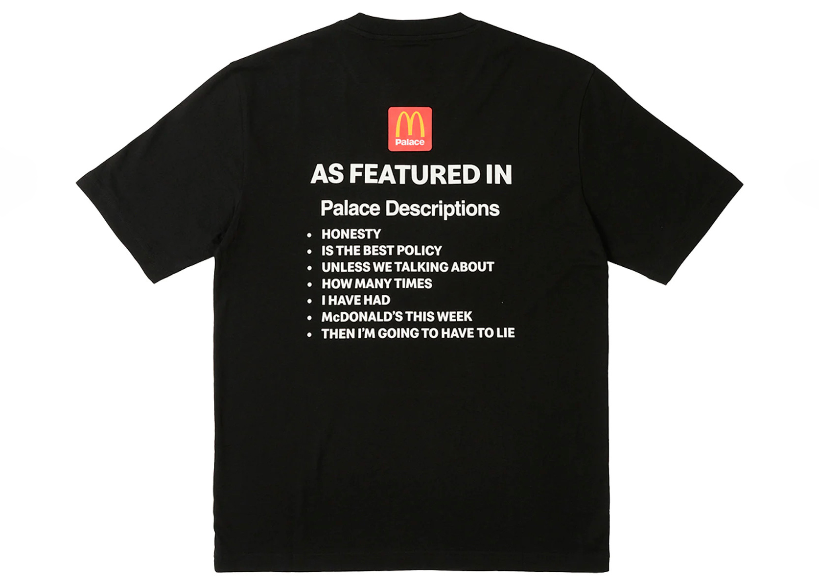 Palace x McDonald's Description I T-shirt Black