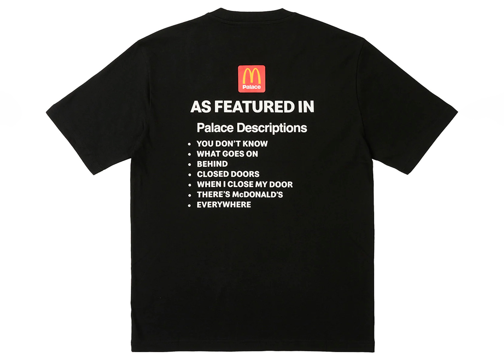 Palace x McDonald's Description II T-shirt Black