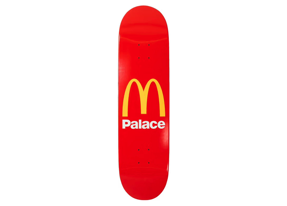 Palace x McDonald's Logo Skateboard Deck Red