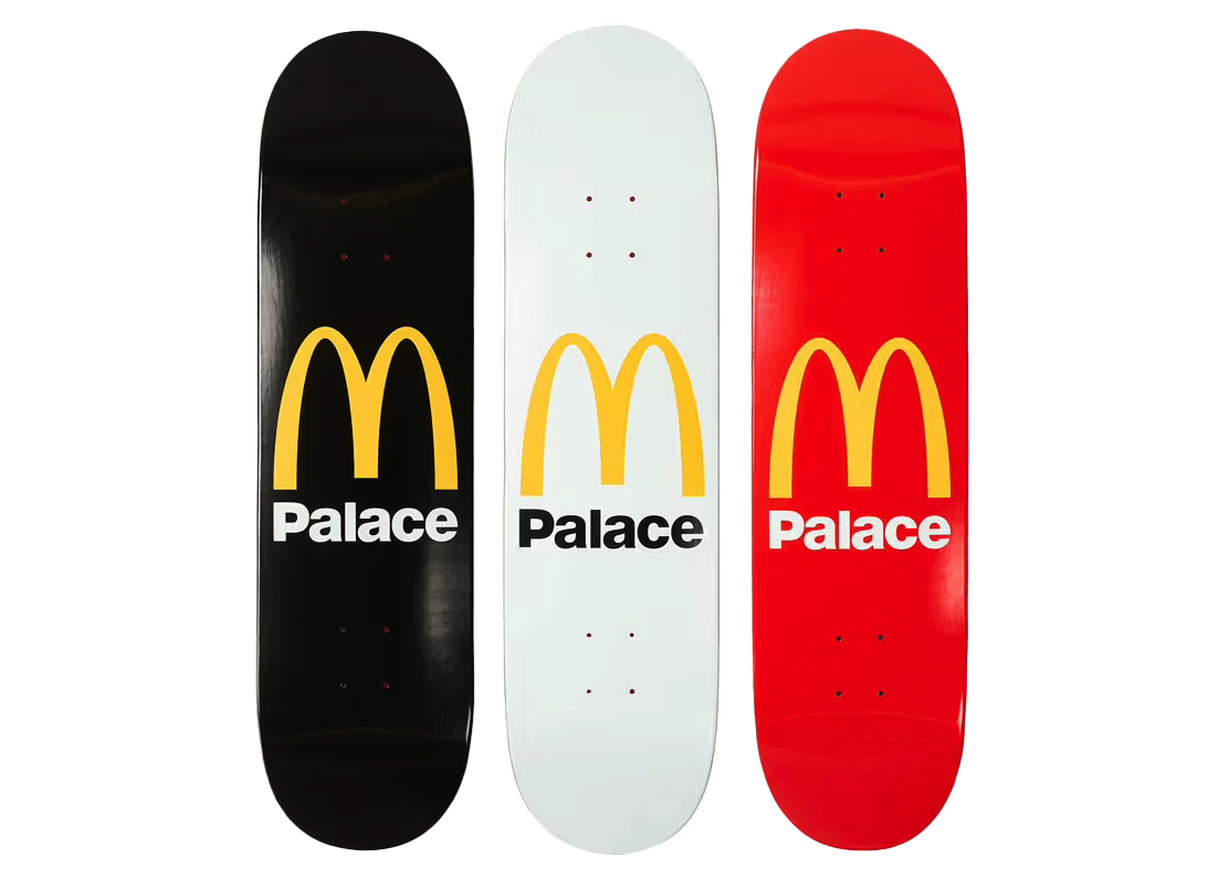 Palace x McDonald's Logo Skateboard Deck Set Multicolor
