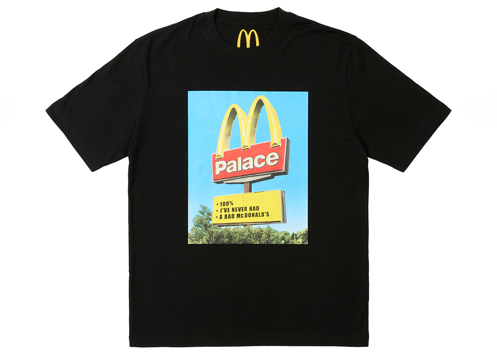 Palace x McDonald's Sign T-shirt Black Men's - FW23 - US