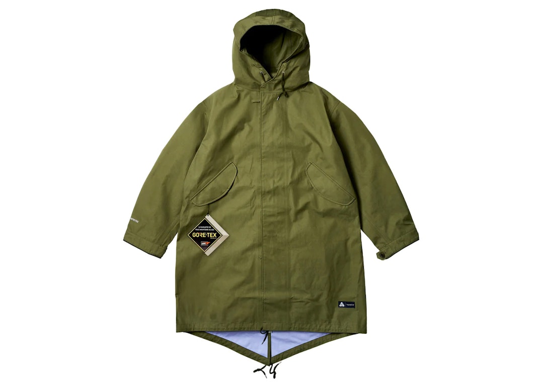 Pre-owned Palace X Nanamica Gore-tex Hooded Coat Sage Green