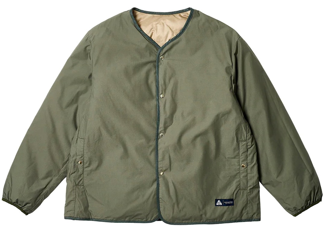 Pre-owned Palace X Nanamica Reversible Down Cardigan Sage Green