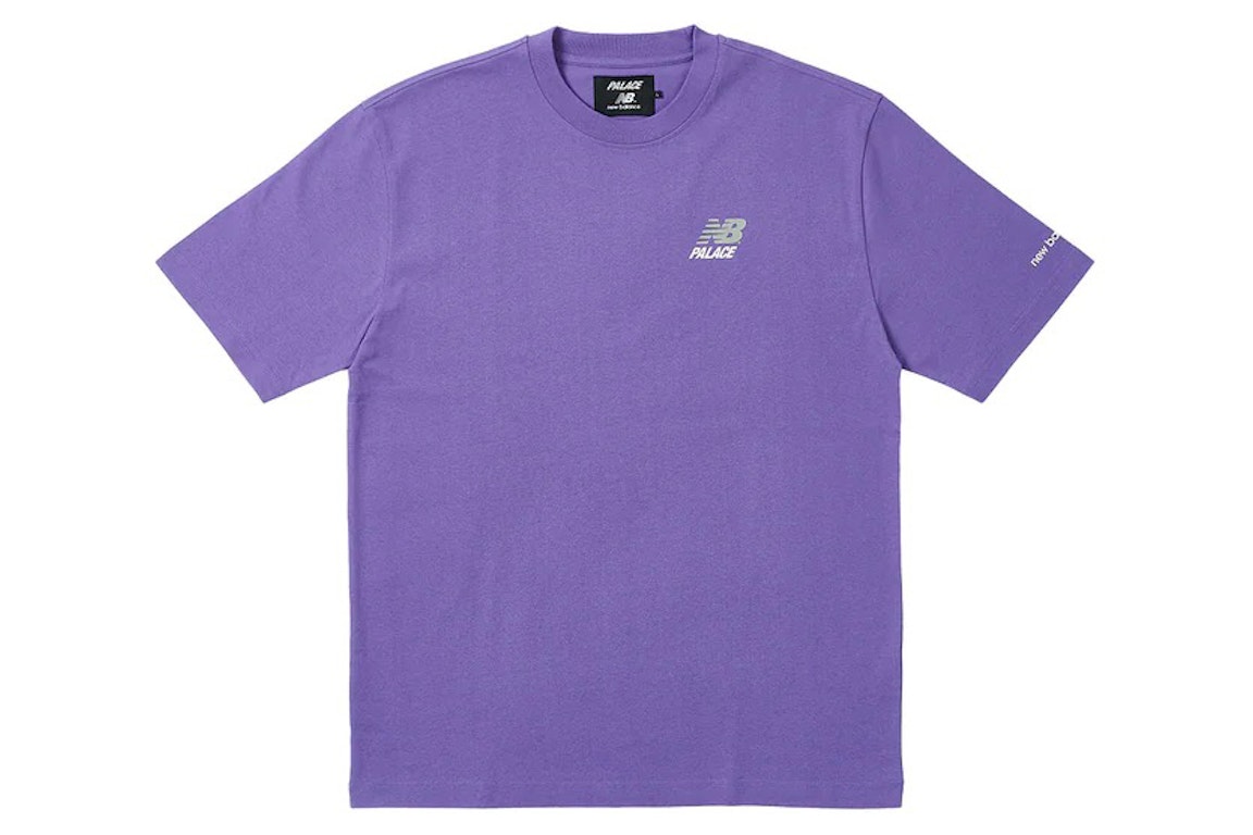 Pre-owned Palace X New Balance Logo T-shirt Purple