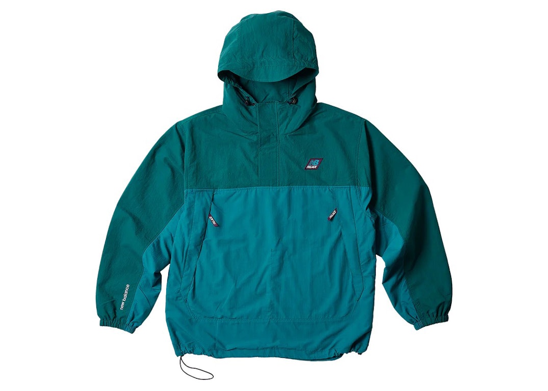 Pre-owned Palace X New Balance Pop Over Shell Jacket Teal