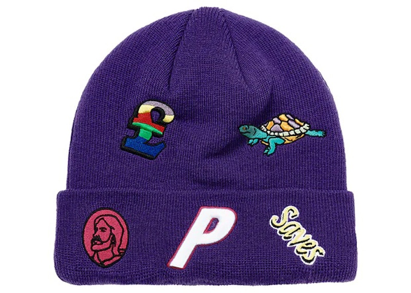 PALACE MASKS NEW ERA BEANIE BLUEアート - ニットキャップ/ビーニー