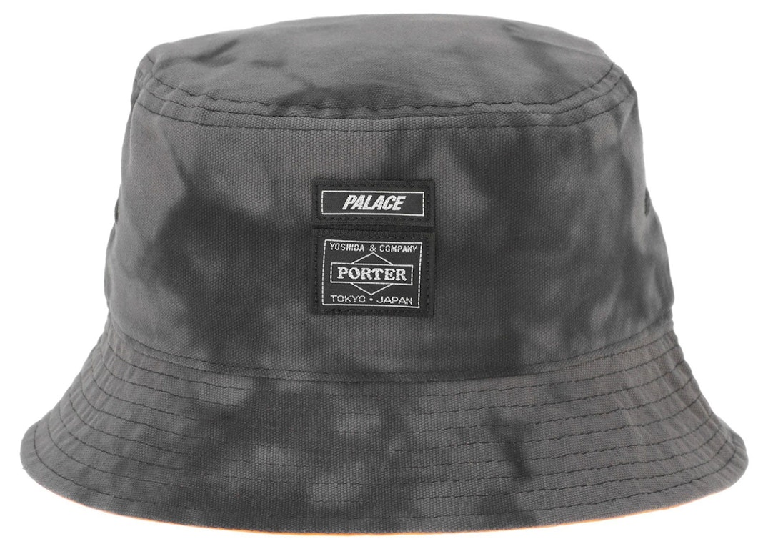 Pre-owned Palace X Porter Bucket Hat Black Wave Dye
