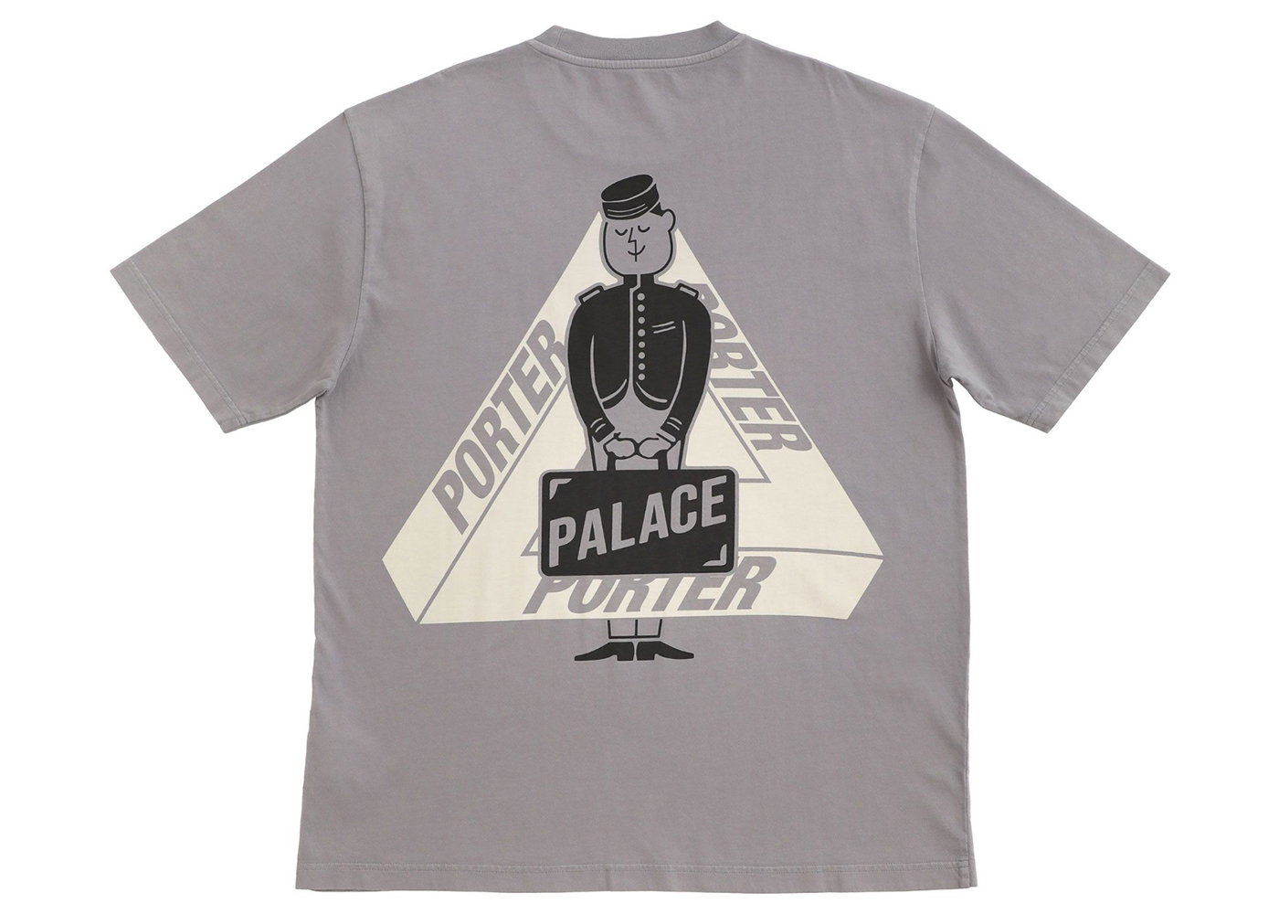 Palace x Porter Tri Ferg Bell Boy T-Shirt Grey Men's - SS23 - GB
