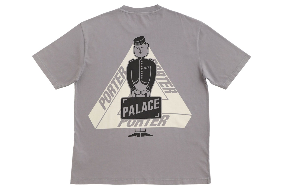 Pre-owned Palace X Porter Tri Ferg Bell Boy T-shirt Grey