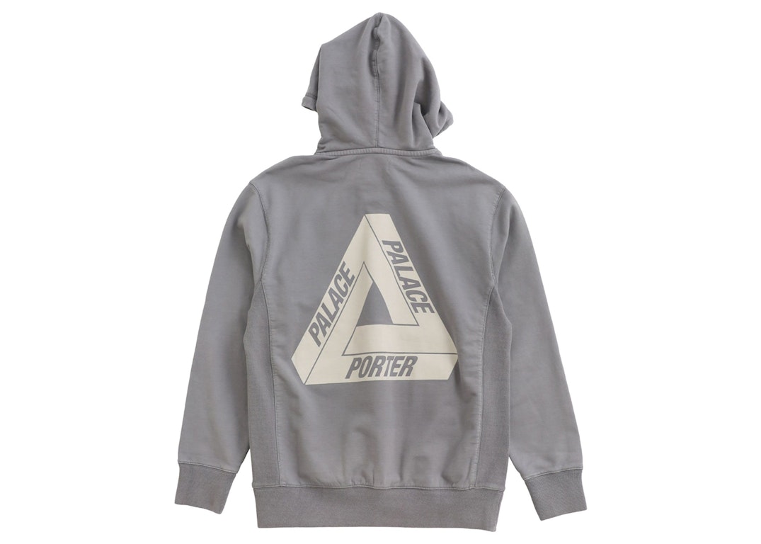 Pre-owned Palace X Porter Tri Ferg Hoodie Grey