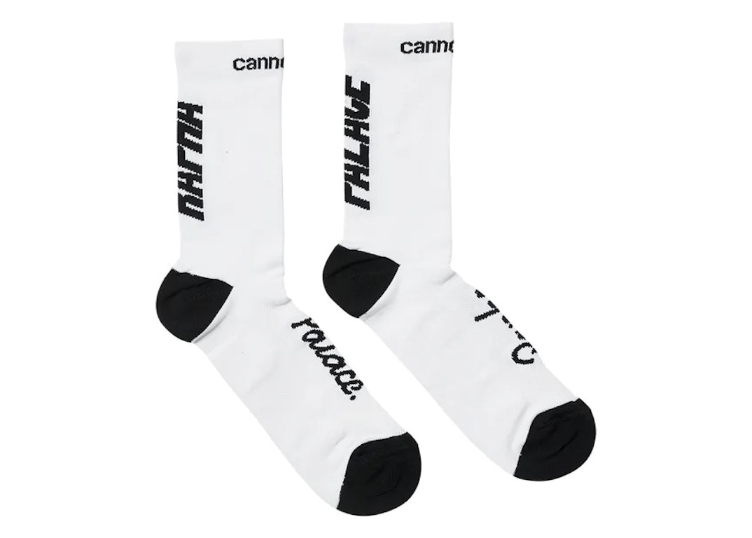 Pre-owned Palace X Rapha Ef Education First Pro Team Socks White