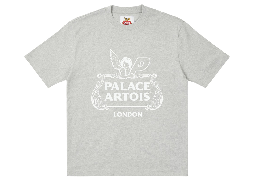 Pre-owned Palace X Stella Artois Chalice T-shirt Grey Marl