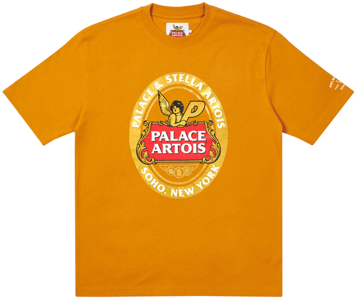 Palace x Stella Artois Coaster T-shirt Gold Men's - FW21 - US