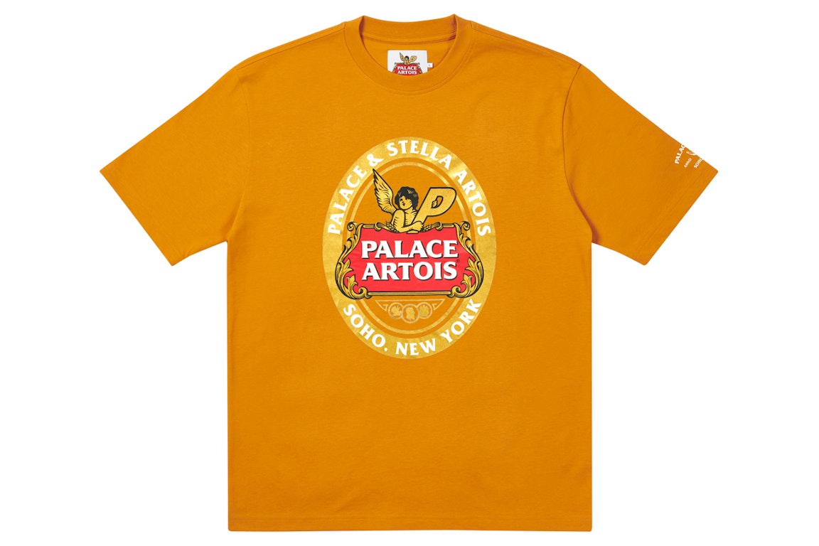 Pre-owned Palace X Stella Artois Coaster T-shirt Gold