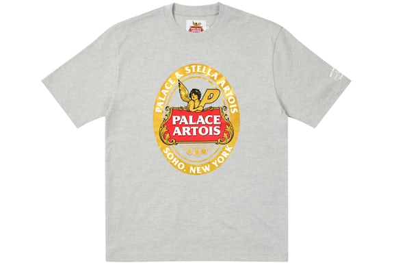 Palace x Stella Artois Coaster T-shirt Grigio melange