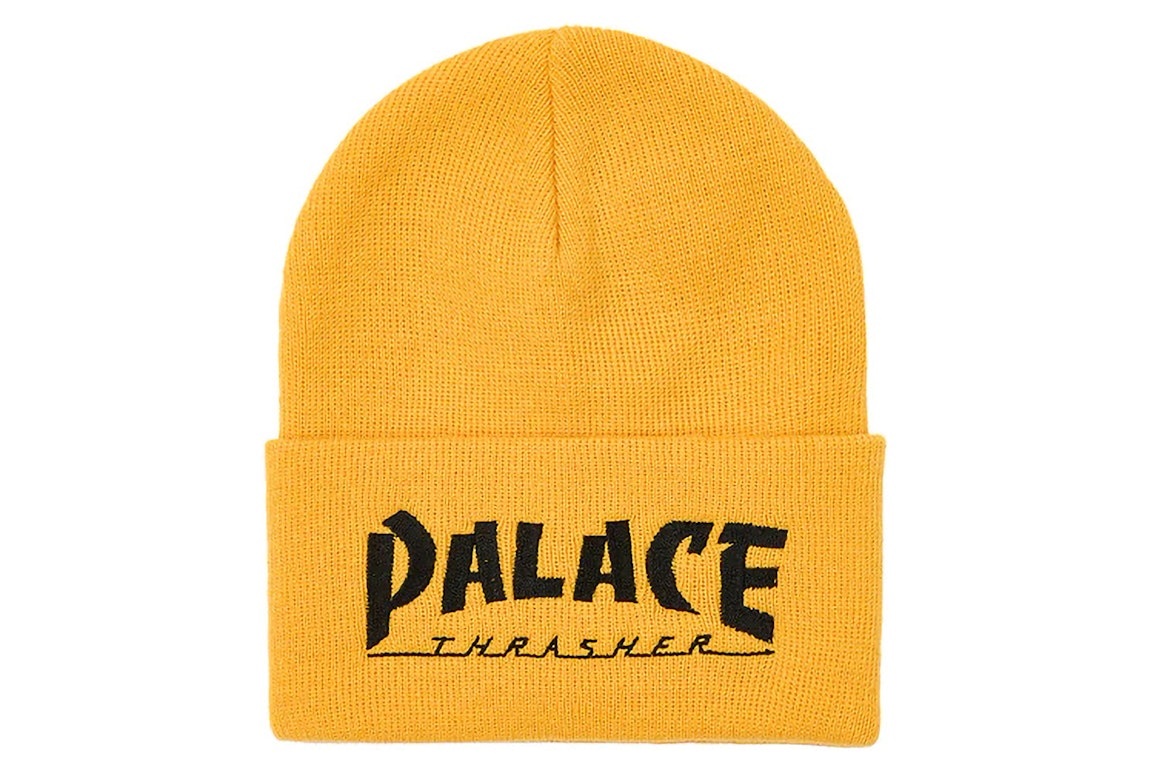 Pre-owned Palace X Thrasher Beanie Yellow