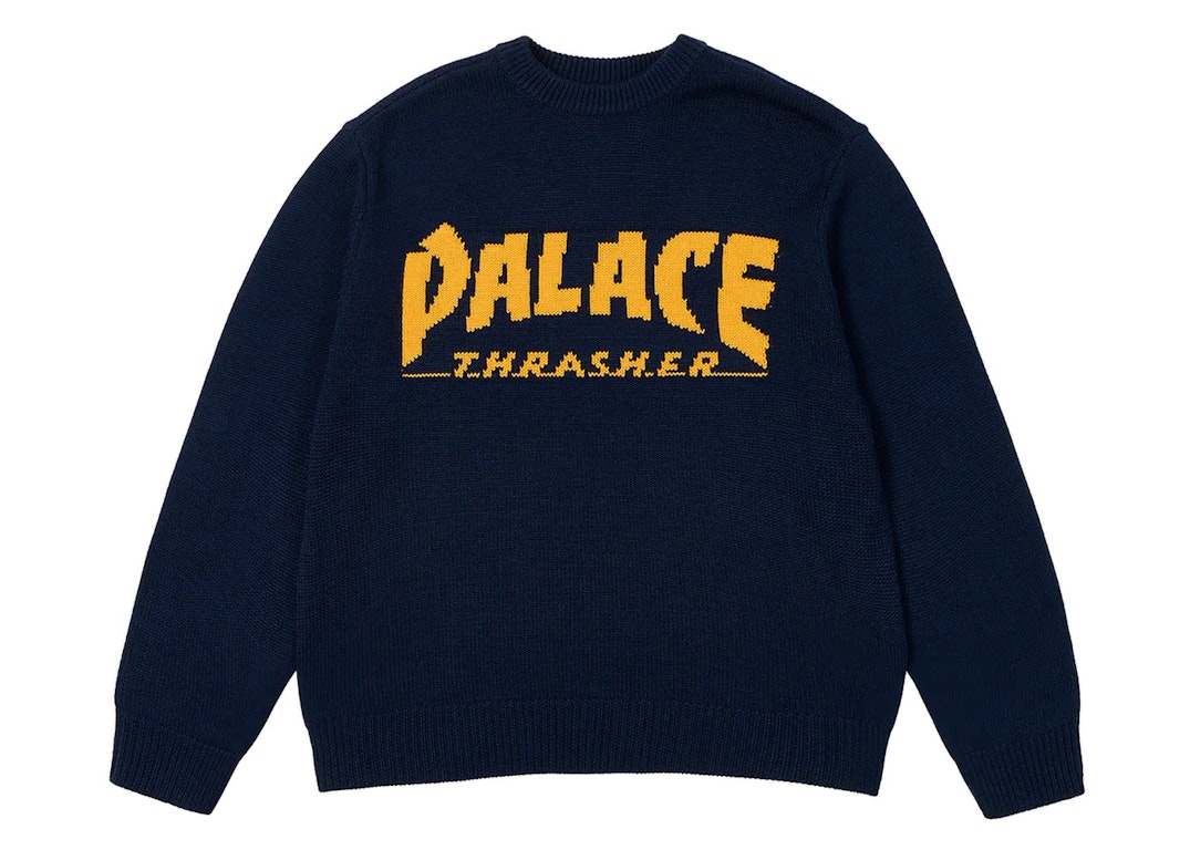 Pre-owned Palace X Thrasher Knit Navy