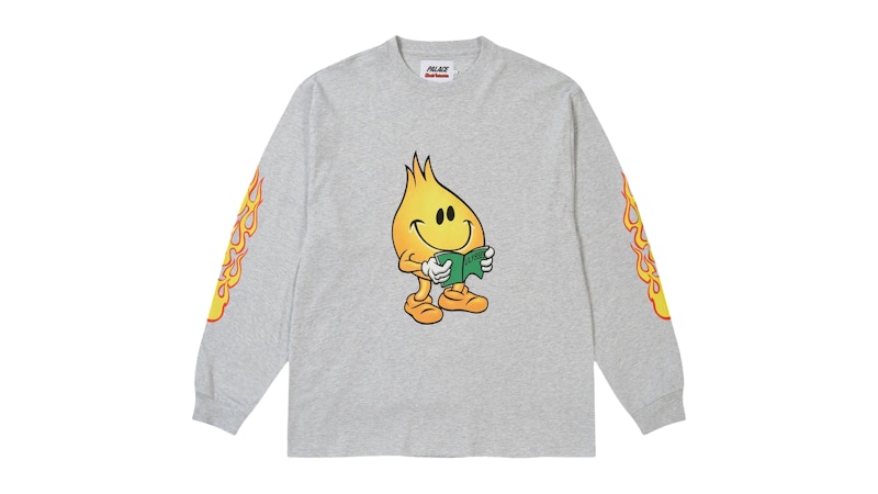トップス PALACE WORLD INDUSTRIES Longsleeve Palace x World Industries L/S T-shirt Grey Marl Men's - SS26 - US