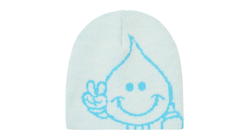 Palace x World Industries Reverso Nein Cuff Beanie White/Blue
