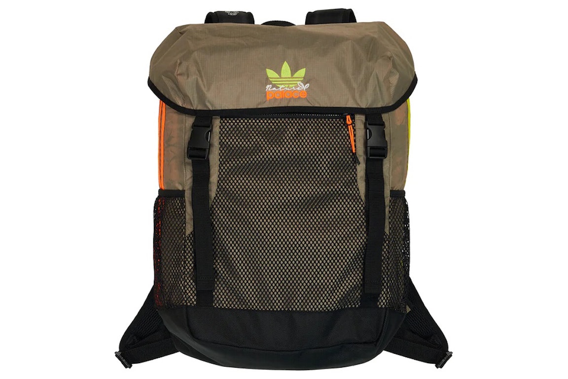Pre-owned Palace X Adidas Nature Backpack Blanch Cargo/signal Orange